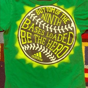 Adidas Kelly green boys baseball T-shirt
